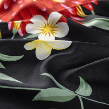 İpekevi Desenli İpek Şal - Siyona Desenli - Siyah