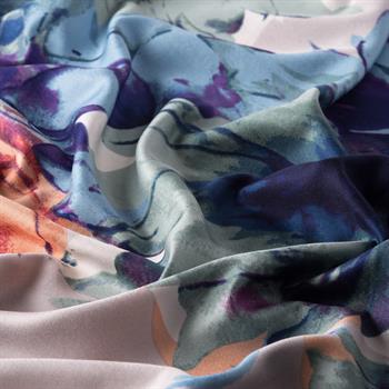 İpekevi Desenli İpek Şal - Uyanış Desenli - Gümüş