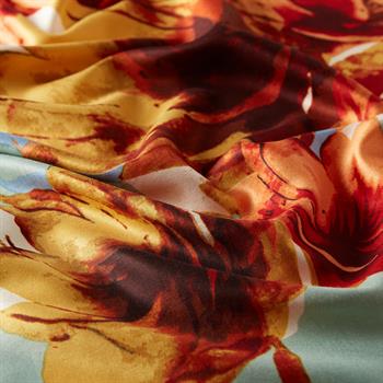 İpekevi Desenli İpek Şal - Uyanış Desenli - Su Yeşili