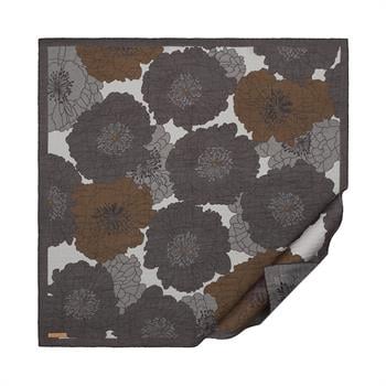 İpekevi Desenli Tensoft Eşarp - Ortanca Sepeti Desenli - Füme Gri