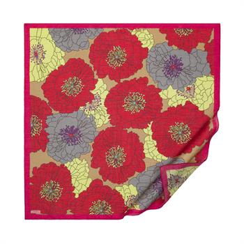 İpekevi Desenli Tensoft Eşarp - Ortanca Sepeti Desenli - Bordo