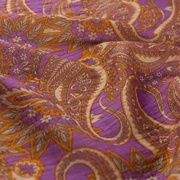 İpekevi Desenli Tensoft Şal - Armoni Desenli - İncir Moru