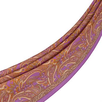 İpekevi Desenli Tensoft Şal - Armoni Desenli - İncir Moru