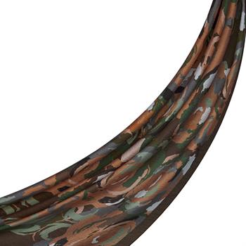 İpekevi Desenli Tensoft Şal - Duygusal Çiçekli Desenli - Acı Kahve Haki