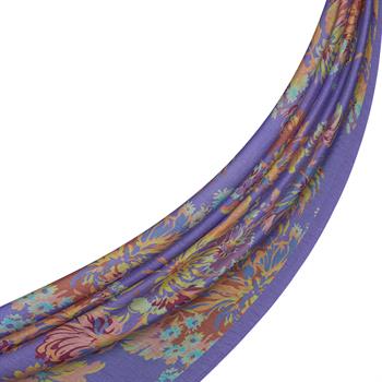 İpekevi Desenli Tensoft Şal - Kasımpatı Desenli - Mor