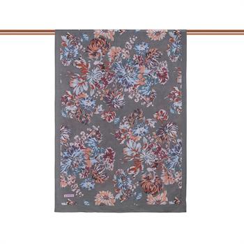 İpekevi Desenli Tensoft Şal - Kasımpatı Desenli - Antrasit