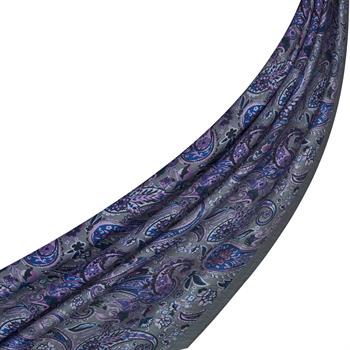 İpekevi Desenli Tensoft Şal - Mezopotamya Desenli - Gri Mavi