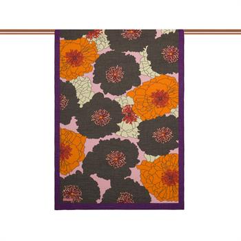 İpekevi Desenli Tensoft Şal - Ortanca Sepeti Desenli - Füme Pudra