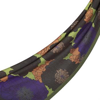 İpekevi Desenli Tensoft Şal - Ortanca Sepeti Desenli - Çam Kokusu Füme