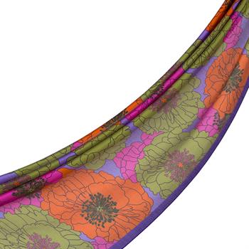 İpekevi Desenli Tensoft Şal - Ortanca Sepeti Desenli - Çam Kokusu Mor