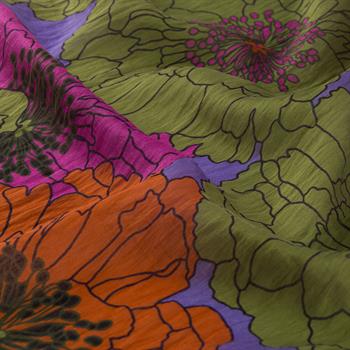 İpekevi Desenli Tensoft Şal - Ortanca Sepeti Desenli - Çam Kokusu Mor