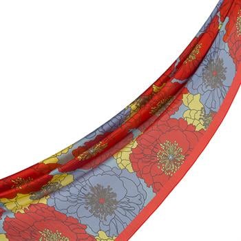 İpekevi Desenli Tensoft Şal - Ortanca Sepeti Desenli - Turuncu Bebe Mavisi