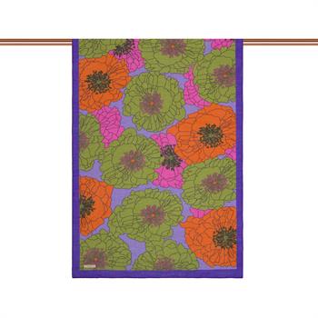 İpekevi Desenli Tensoft Şal - Ortanca Sepeti Desenli - Çam Kokusu Mor