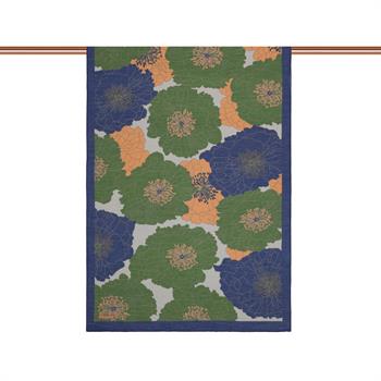 İpekevi Desenli Tensoft Şal - Ortanca Sepeti Desenli - Kot Mavisi Yeşil