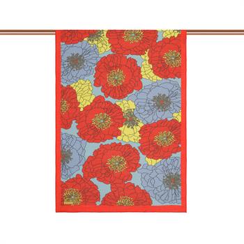 İpekevi Desenli Tensoft Şal - Ortanca Sepeti Desenli - Turuncu Bebe Mavisi