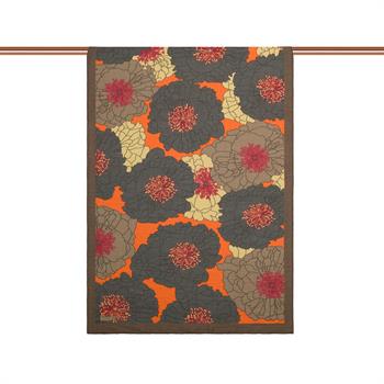 İpekevi Desenli Tensoft Şal - Ortanca Sepeti Desenli - Füme Turuncu