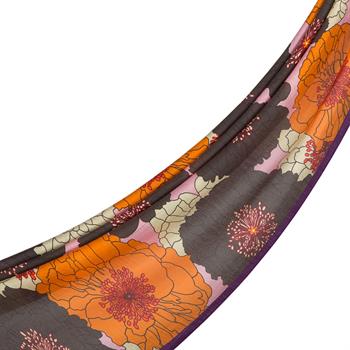 İpekevi Desenli Tensoft Şal - Ortanca Sepeti Desenli - Füme Pudra