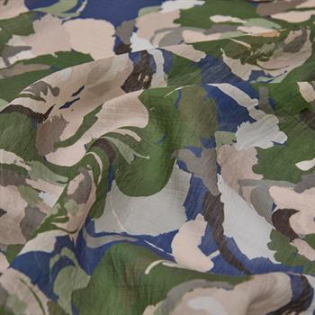 İpekevi Desenli Tensoft Şal - Duygusal Çiçekli Desenli - İndigo