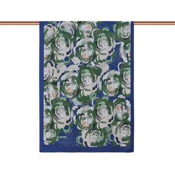 İpekevi Desenli Tensoft Şal - Duygusal Çiçekli Desenli - İndigo