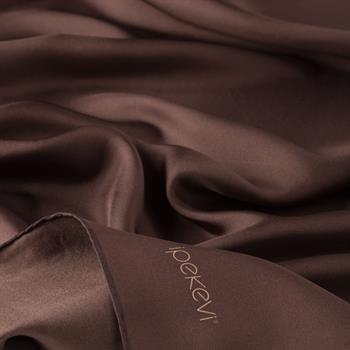 İpekevi Düz Twill İpek Eşarp - Acı Kahve