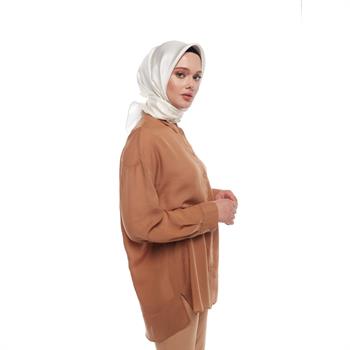 İpekevi Düz Twill İpek Eşarp - Ekru