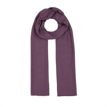 İpekevi Kazayağı Desenli Monogram Şal - İncir Moru