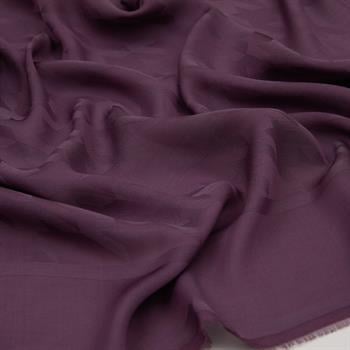 İpekevi Kazayağı Desenli Monogram Şal - İncir Moru