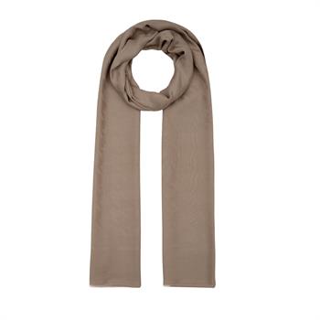 İpekevi Kazayağı Desenli Monogram Şal - Vizon