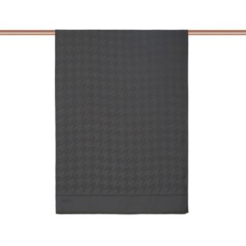 İpekevi Kazayağı Desenli Monogram Şal - Koyu Füme