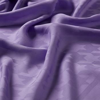 İpekevi Kazayağı Desenli Monogram Şal - Mor