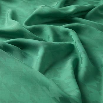 İpekevi Kazayağı Desenli Monogram Şal - Zümrüt Yeşili