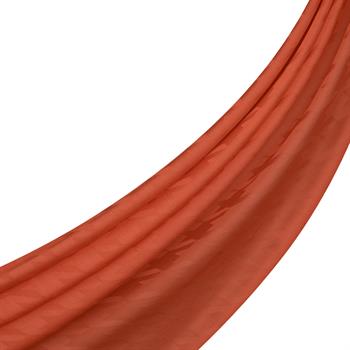 İpekevi Kazayağı Desenli Monogram Şal - Turuncu