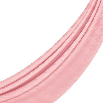 İpekevi Kazayağı Desenli Monogram Şal - Pudra Pembesi