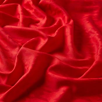 İpekevi Kazayağı Desenli Pamuk İpek Şal - Bordo