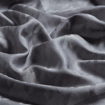 İpekevi Kazayağı Desenli Pamuk İpek Şal - Füme