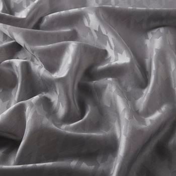 İpekevi Kazayağı Desenli Pamuk İpek Şal - Gümüş