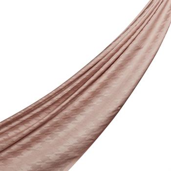 İpekevi Kazayağı Desenli Pamuk İpek Şal - Puslu Leylak