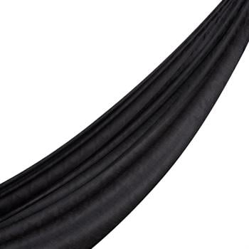 İpekevi Kazayağı Desenli Pamuk İpek Şal - Siyah