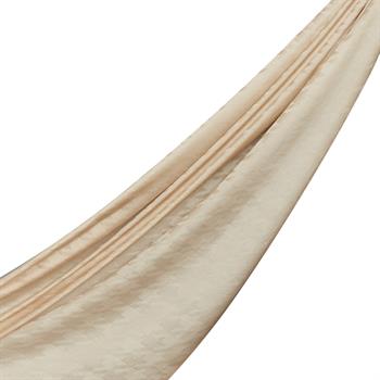 İpekevi Kazayağı Desenli Pamuk İpek Şal - Vizon