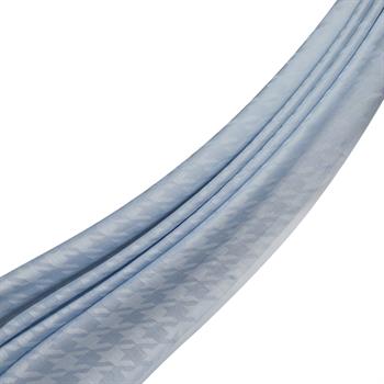 İpekevi Kazayağı Desenli Pamuk İpek Şal - Bebe Mavisi