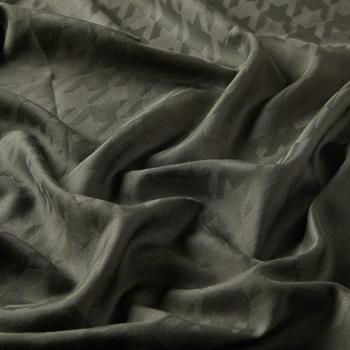 İpekevi Kazayağı Desenli Pamuk İpek Şal - Çam Yeşili