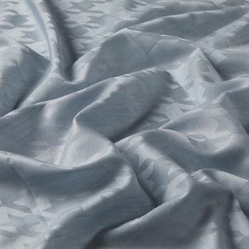 İpekevi Kazayağı Desenli Pamuk İpek Şal - Buz Mavisi