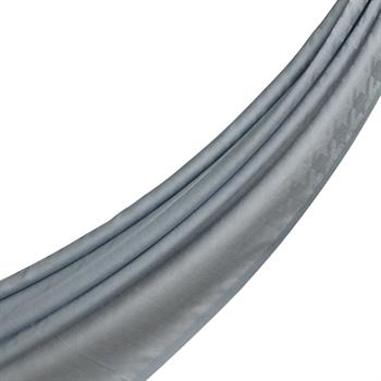 İpekevi Kazayağı Desenli Pamuk İpek Şal - Buz Mavisi