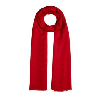 İpekevi Kazayağı Desenli Pamuk İpek Şal - Bordo