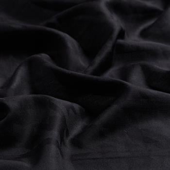 İpekevi Kazayağı Desenli Pamuk İpek Şal - Siyah