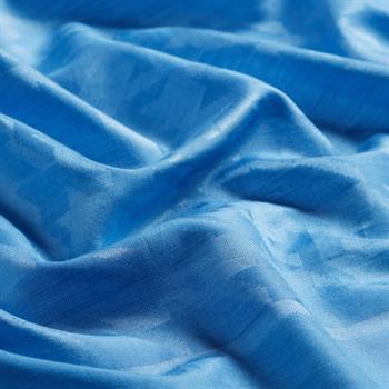 İpekevi Kazayağı Desenli Pamuk İpek Şal - İndigo