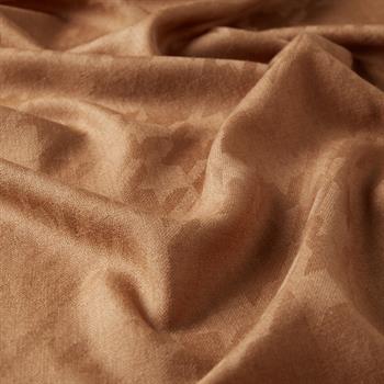 İpekevi Kazayağı Desenli Yün İpek Şal - Vizon