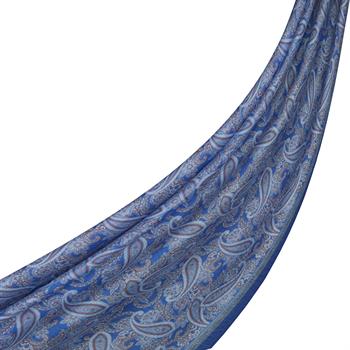 İpekevi Desenli Tensoft Şal - Mezopotamya Desenli - İndigo