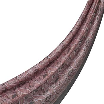 İpekevi Desenli Tensoft Şal - Mezopotamya Desenli - Gül Kurusu Füme