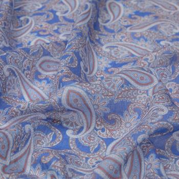 İpekevi Desenli Tensoft Şal - Mezopotamya Desenli - İndigo